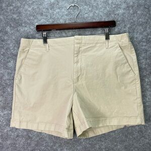 Banana Republic Shorts Womens 16 Khaki Chino Stretch Cotton Classic Casual